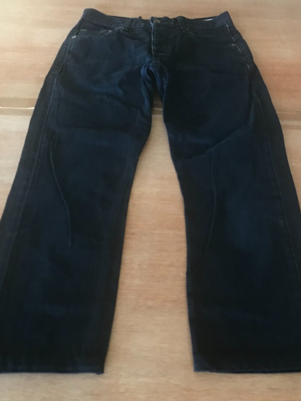 Rag & Bone RB15x Tailored Workwear Jeans Men 31x25 Black Mid Rise Button Fly
